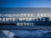 糖心vlogyandx想转发前：先看配乐是不是带节奏，再把截图补上下文（像做复句校对）